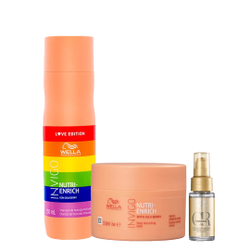 Kit Nutri Enrich Shampoo, Máscara e Oil Reflections - Wella Menor preço em Kit Nutri Enrich Shampoo, Máscara e Oil Reflections - Wella