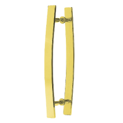 Puxador Portas Madeira / Vidro dourado curvo - 40 cm é boa?