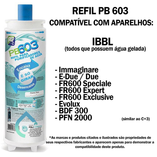 Refil Filtro Ibbl Fr Immaginare Due Compat Vel C Purificador No