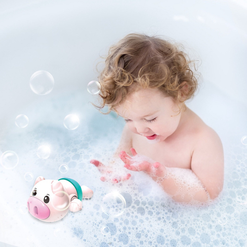 Bebe Tomando Banho Brincando Na Agua Porquinho Fofo Brinquedo De Corda No Shoptime