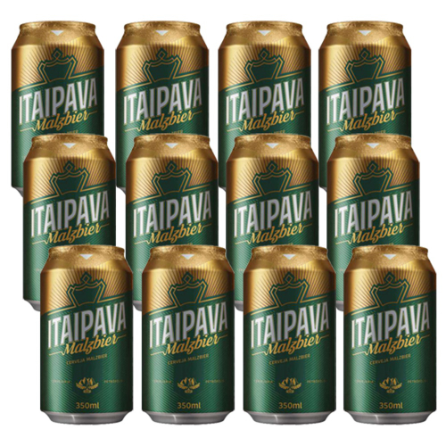 Cerveja Itaipava Malzbier Lata 350 ml Embalagem com 12 Unidades no Shoptime