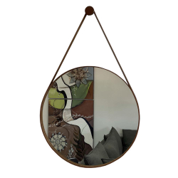 Espelho Redondo Adnet Decorativo Com Alça 40Cm Completo é boa?
