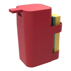 Dispenser De Pia Porta Detergente E Esponja Vermelho Soprano Menor preço em Dispenser De Pia Porta Detergente E Esponja Vermelho Soprano
