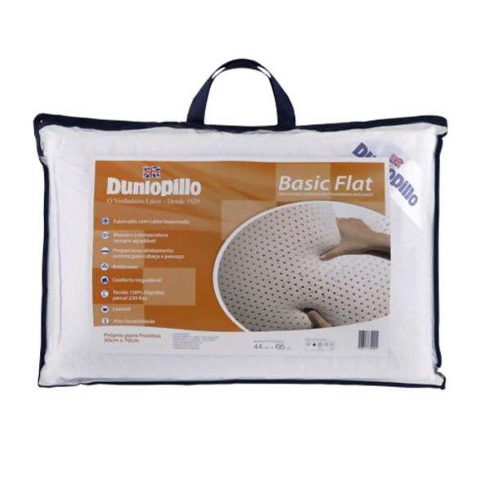 Travesseiro Latex Basic Flat Baixo Dunlopillo no Shoptime