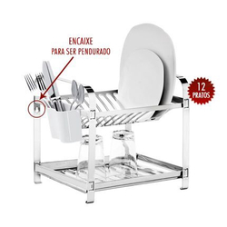 Escorredor 12 Pratos em Inox com Porta Talheres de Plástico é boa?