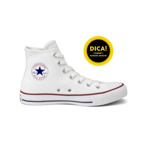 all star branco de couro plataforma