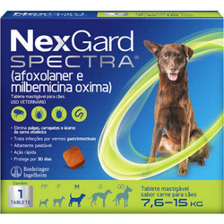 Antipulgas e Carrapatos Nexgard Spectra 7,6 a 15Kg 1 tablete é boa?