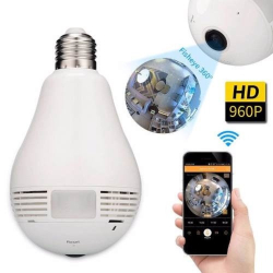 Camera Espia Segurança Lâmpada Visão de 360 Wifi V380 Menor preço em Camera Espia Segurança Lâmpada Visão de 360 Wifi V380