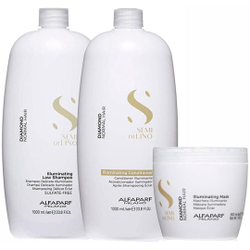 Menor preço em Alfaparf Milano Semi Di lino Diamond Normal Hair Illuminating Kit Completo (sh + cond + masc)