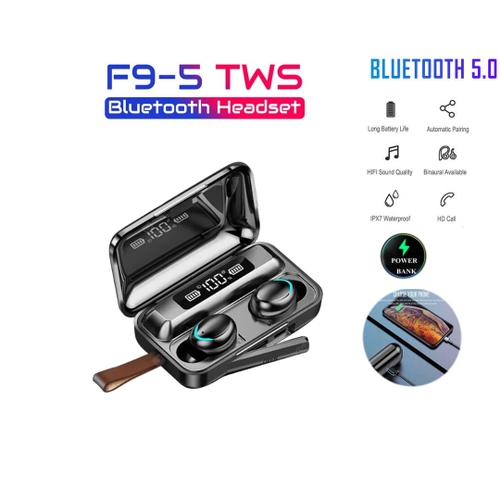 Fone De Ouvido F9 5 Tws Bluetooth 5 0 Esportes Som Estéreo 9d No Shoptime