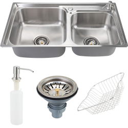 Cuba para cozinha gourmet pia dupla aço inox com acessórios Potiguara pingoo.casa é boa?
