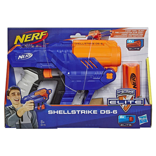 Lançador Nerf Elite Shellstrike Ds 6 - Hasbro E6171 No Shoptime