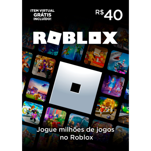 Gift Card Digital Roblox R$ 40 no Shoptime