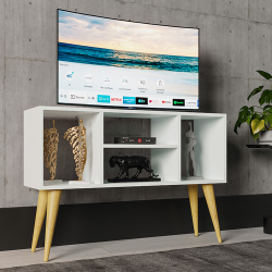 Rack Para Tv com 4 nichos Noruega Branco - Moveise é boa?