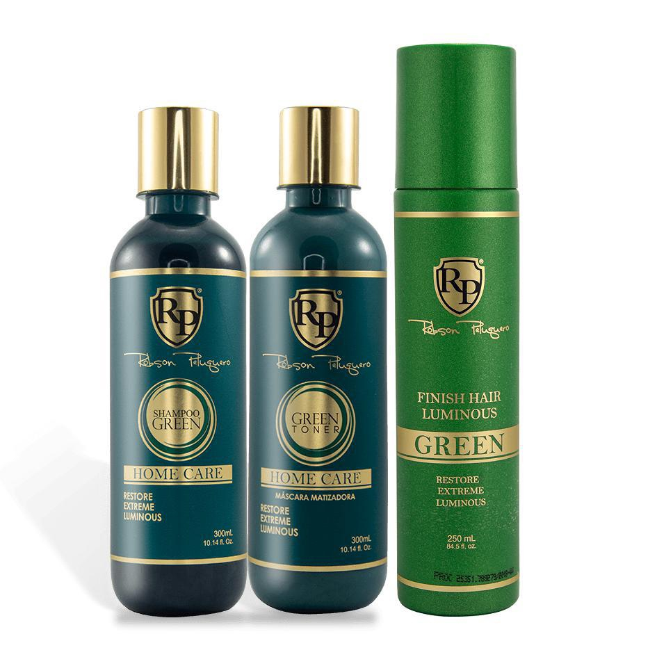 Robson Peluquero Matizador Green + Finish Green Kit 3X1 no Shoptime