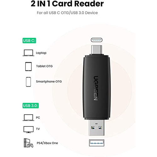 Ugreen sd Card Reader USB 3.0 USB C Memory Card Reader otg Card Adapter