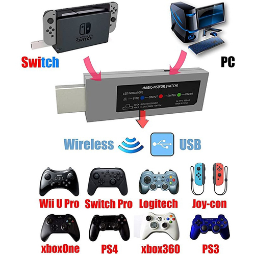 Mayflash MagicNS Wireless Bluetooth Controller Adapter Converter for