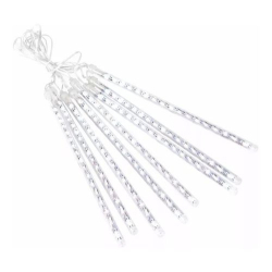 Jogo 8 Tubo Snow Led Bivolt Chuva Meteoro Cascata Pisca Branco Menor preço em Jogo 8 Tubo Snow Led Bivolt Chuva Meteoro Cascata Pisca Branco
