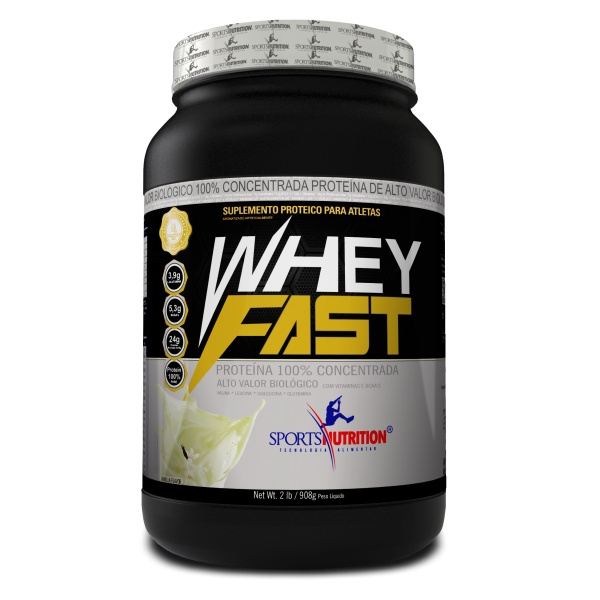 Whey fast protein 908g - Sabor Chocolate - Sports Nutrition no Shoptime