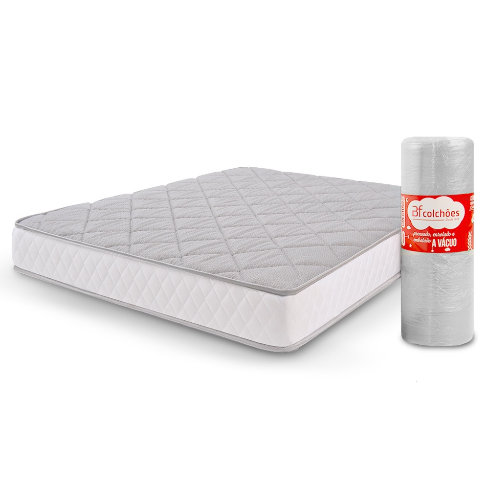 Colchão Casal Espuma D33 A Vácuo Ortopédica 138x188x17cm - BF Colchões