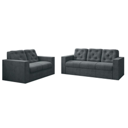 Conjunto de Sofás de 3 e 2 Lugares Grécia Cinza é boa?