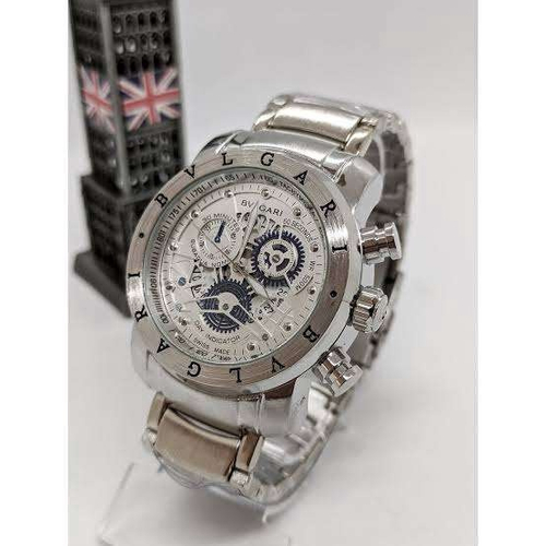 relogio bvlgari prata feminino