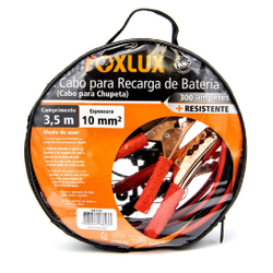 Cabo de Chupeta Foxlux Bateria 300A Com 3,5 Metros 10mm Espessura Menor preço em Cabo de Chupeta Foxlux Bateria 300A Com 3,5 Metros 10mm Espessura