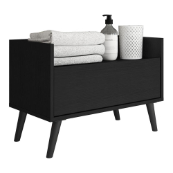 Gabinete Armário Banheiro 80 cm c/ Pés Retrô Multimóveis Preto é boa?