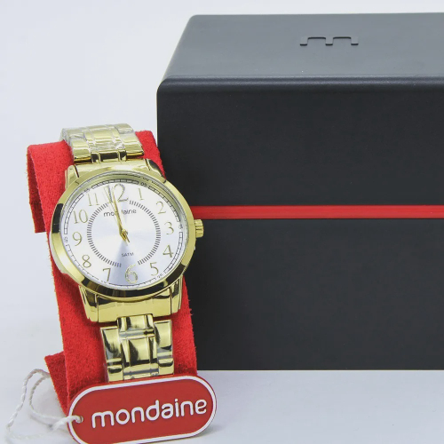relógio mondaine 5atm dourado feminino
