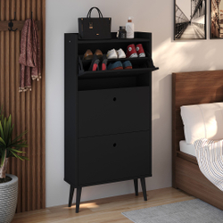Sapateira Retrô 3 Gavetas Basculantes Dark - Preto - rpm Móveis é boa?