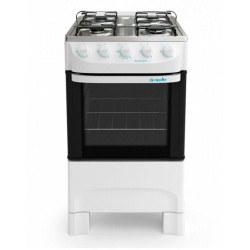 Fogão Moderatto com 4 bocas tampo inox Cor Branco Mueller Menor preço em Fogão Moderatto com 4 bocas tampo inox Cor Branco Mueller
