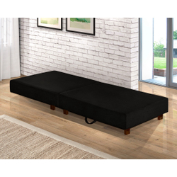 Cama Dobrável Portátil Solteiro Preta Anyben - Promoção! é boa?