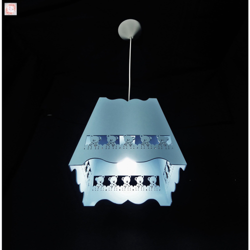 Luminária de Teto Infantil Ursinho Azul Bb no Shoptime