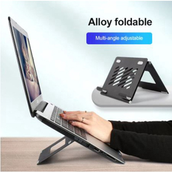 Suporte Alumínio Dobrável E Portátil Para Notebook Macbook Tablet Ergonômico Regulável de Mesa Preto é boa?