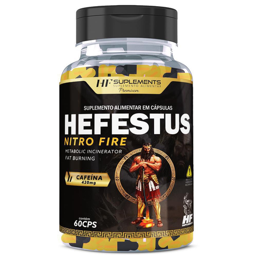 Hefestus Nitro Fire Fat Burning 60 Caps 530 Mg Hf Suplements no Shoptime