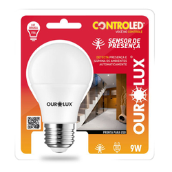 Lâmpada inteligente controled com sensor de presença 9W 6500K ourolux é boa?