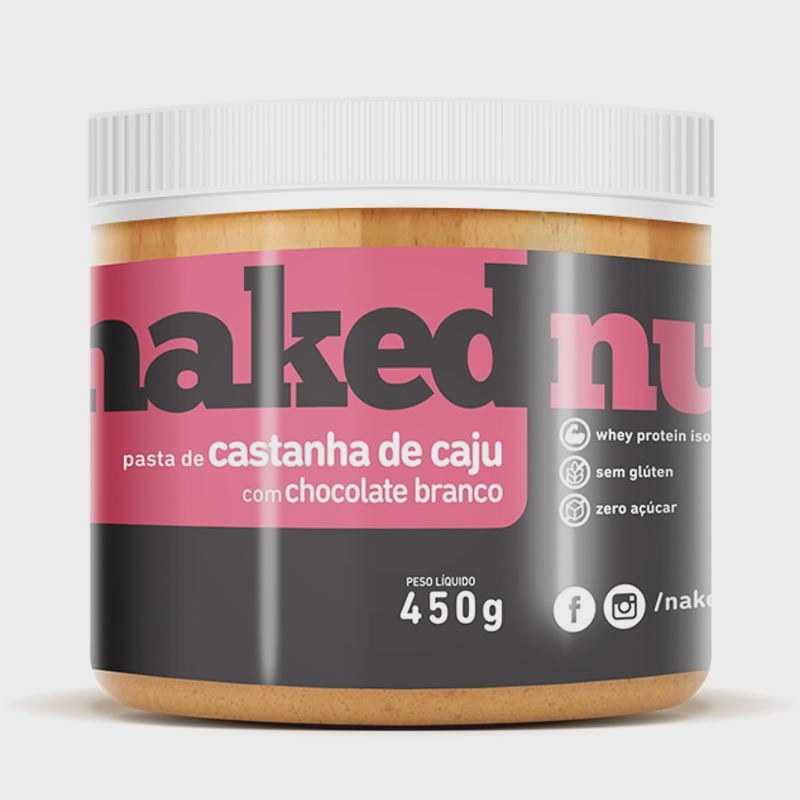 Pasta De Cast De Caju C Chocolate Branco G Naked Nuts No Shoptime