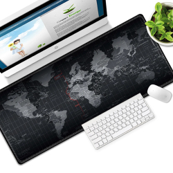 Mouse Pad Gamer Extra Grande 700x35x3mm Bordas Costuradas e Base Antiderrapante Mapa Mundi ou Preto é boa?
