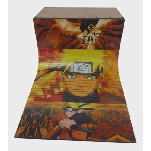 Caixa Bau Do Naruto Decorativa Porta Objetos Mdf 15 X 15 X 25 Cm No 