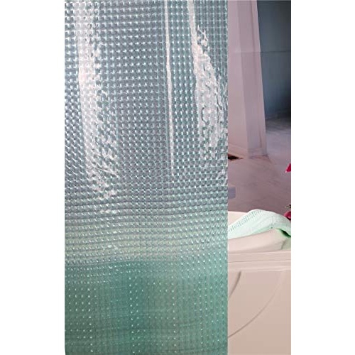 Teal Impermeável Peva Plastic Shower Curtain Liner Heavy Duty No Chemical Smell 12 Rustproof Grommets Holes With C Hooks 72 X Inches Time Teal Impermeável Peva Plastic Shower, Sparkle Shower Curtain Liner