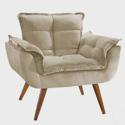 Poltrona Decorativa Opalla Sala Quarto Sued Bege - Kimi Design é boa?
