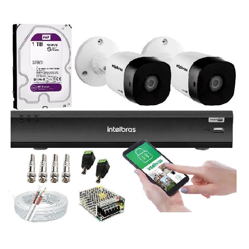 Kit Intelbras Cameras Hdcvi Vhl B E Dvr Imhdx C Hd Wd Purple Tb No Shoptime