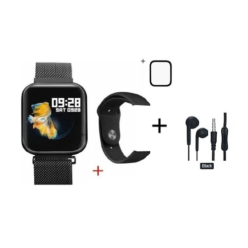 relógio inteligente smartwatch p70 android ios lg samsung preto