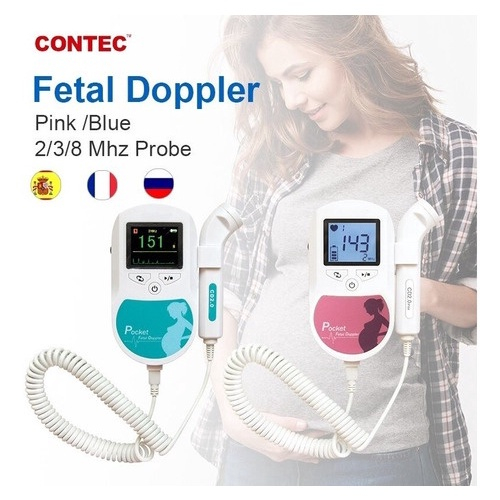 Ultrassom Doppler Fetal Monitor Batimento Cardíaco Contec no Shoptime