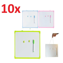 Kit 10 Lousa Infantil Quadro Branco Magnetico Adulto Com Caneta Apagador E Ima Recados 30X20Cm Moldura Colors é boa?