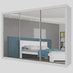 Roupeiro Toronto 3 Portas Espelhadas, Costa de 6 mm 100% mdf Branco Móveis Europa é boa?