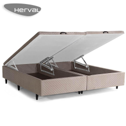 Base Cama Box Baú Herval King Pallace, 46x193x203 cm, Bege é boa?