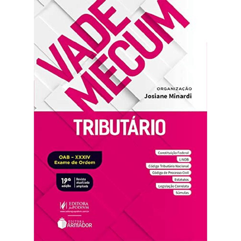 Vade Mecum Tributario (19 2022) Josiane Minardi - Juspodivm No Shoptime