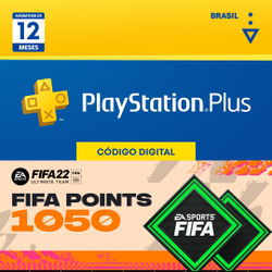 Gift Card Digital PlayStation Plus 12M + 1050 fifa Points é boa?
