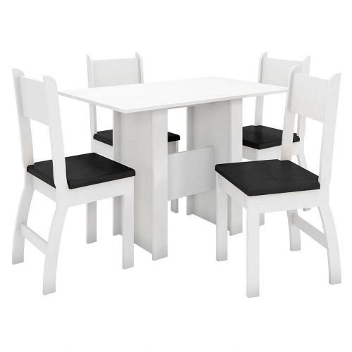 Conjunto Mesa De Jantar 4 Lugares Milano - Poliman Móveis